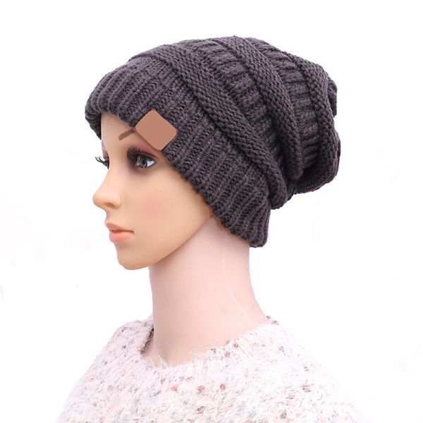 

good quality winter women hairball woolen hat with label knitted ladies warm casual outdoor fashion hats 11 color, Blue;gray