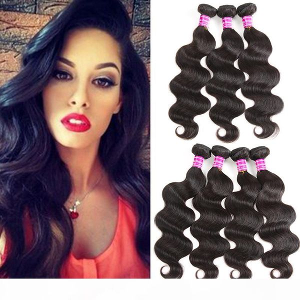 

новые поступления сырые индийские девственные волосы vendor vendor wave волна человеческие волосы упаковки peavens 3 4 необработанные 8а бра, Black