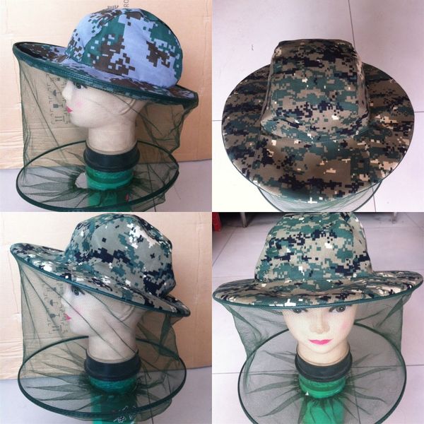 

beekeeping cap outdoors mosquito control jungle hat go fishing sunscreen camouflage shawl caps factory direct selling 3 8sha p1