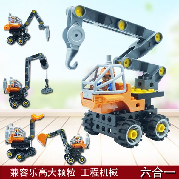 

general large granule construction forklift crane digging truck educational toy