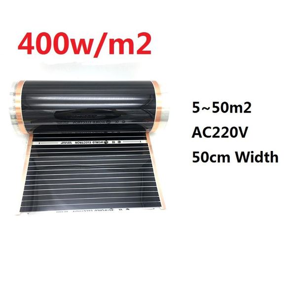 

5~50m2 infrared 400w/m2 carbon heating film ac220v underfloor mat home heater