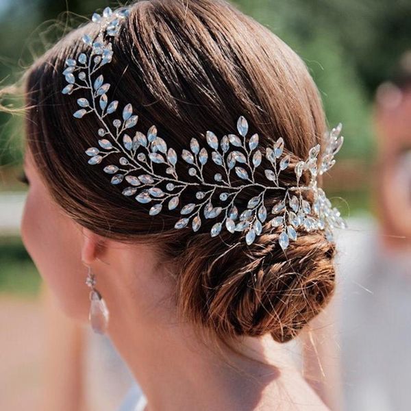 

rhinestone headbands for women accessories bridal tiara wedding headband hairband hair jewelry headpiece q1218, White;golden