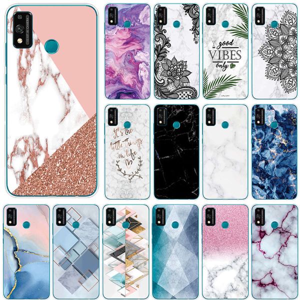 

huawei honor 9x lite 4g marble tpu sheath, honor 9x lite 4g silicone back sheath, 6.5-inch transparent mobile phone casevfe1