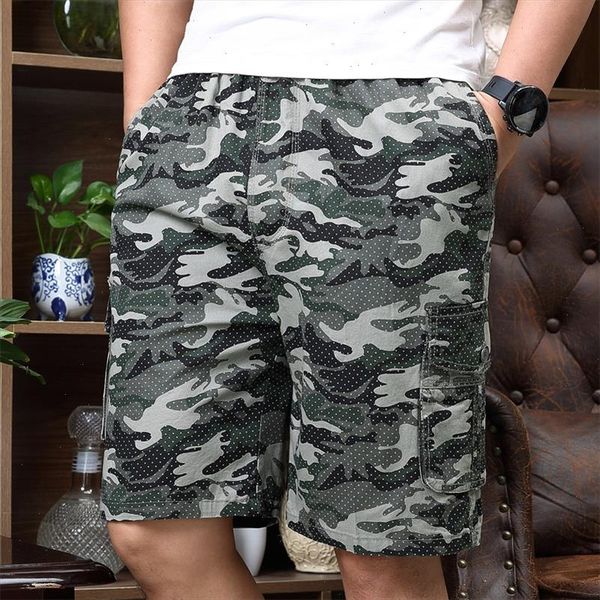

2020 summer mens cargo shorts army military camouflage shorts men cotton loose breathe plus size 5xl homme casual short pants, White;black
