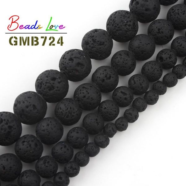 

натуральный черный лавовый камень 4 6 8 10 мм вулканическая рок круглая свободные бусы для ювелирных изделий изготовления ручной работы diy