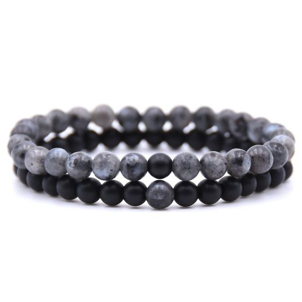 

mkendn 2pcs/set couples distance bracelet classic 6mm natural stone white and black yin yang beaded bracelets for men women wmtihw