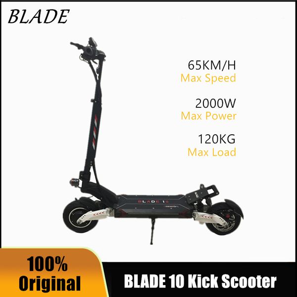 

2020 new blade 10 kick scooter 60v 2000w off-road smart electric scooter 20ah 28ah foldable 10 inch dual motor skateboard