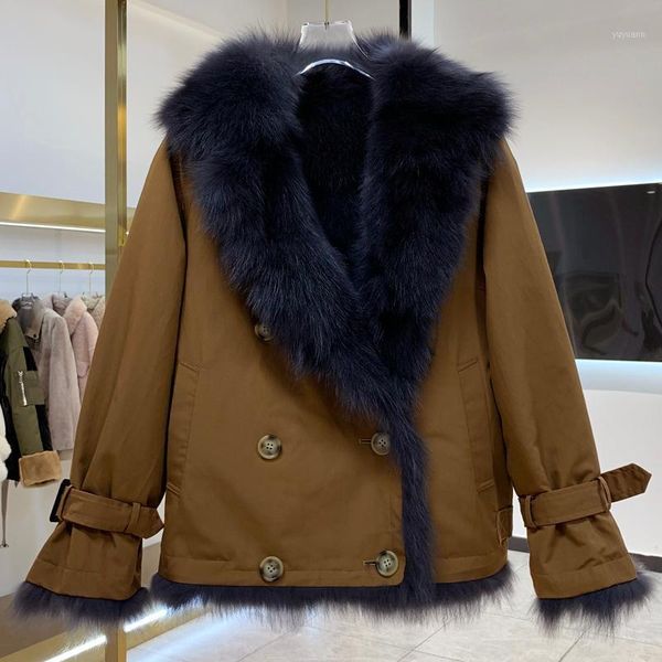 

real fur coat female vintage 100% fur liner jacket women winter clothes 2019 korean thick warm coat hiver 9975261, Black