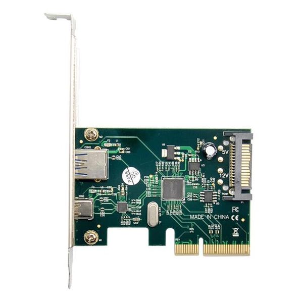 

pci-e x4 superspeed dual port usb 3.1 expansion card type-c type a socket asm1142
