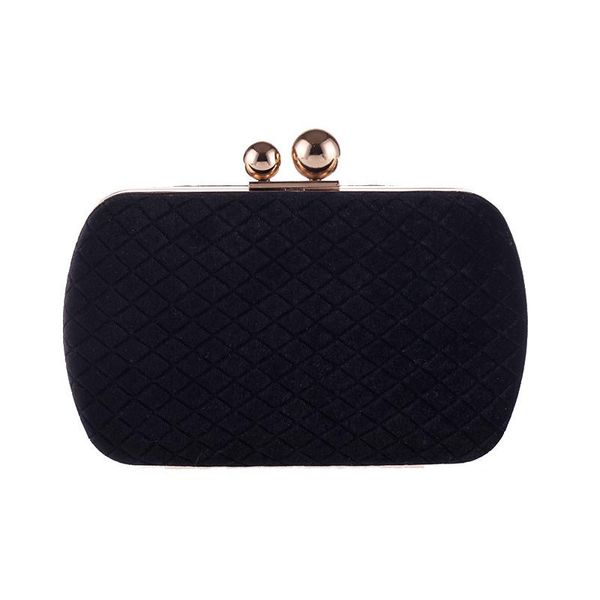 

sueded velvet evening bag lattice pattern clutch bag ladies party banquet chain shoulder bags purse wallet mini handbag