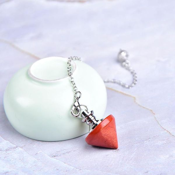 

1pc natural crystal pendulum reiki healing stone lazuli amethyst pendant fashion simple for men women mineral jewel qylvta, Black