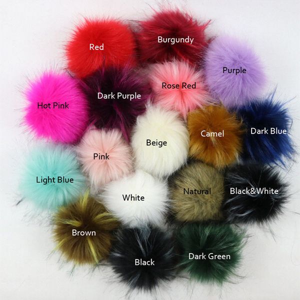 

ball 12pcs fur 10cm faux fluff pom balls for hat accessories
