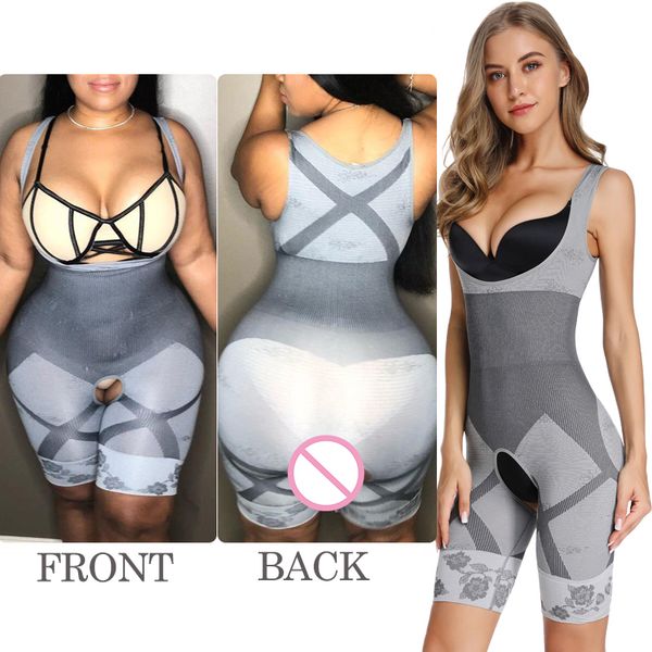 

women full body shaper waist trainer tummy shaper slimming faja high waist bodysuit shapewear seamless control girdle corset
