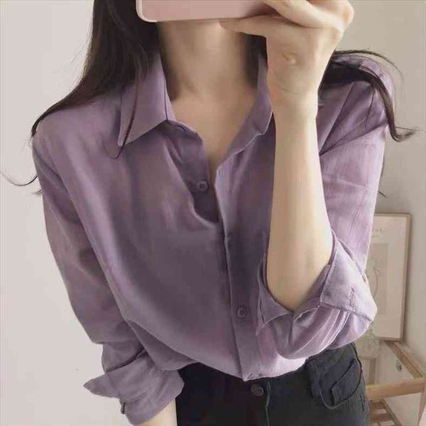 

purple chiffon shirt womens shirt blouse women blusas ropa de mujer, White