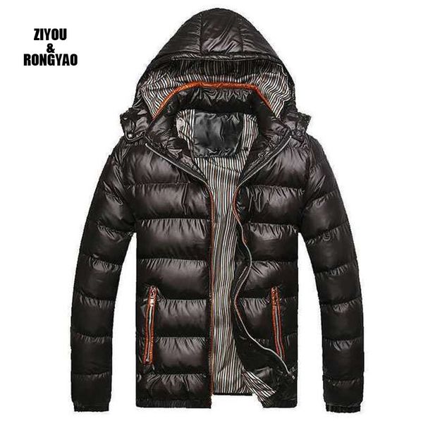 Men's Winter Jackets Com Capuz Parkas Homens Casacos grossos Thermal Shiny Warm Casacos Slim Fit Homens Casual Roupas Casuais 8xl 201028