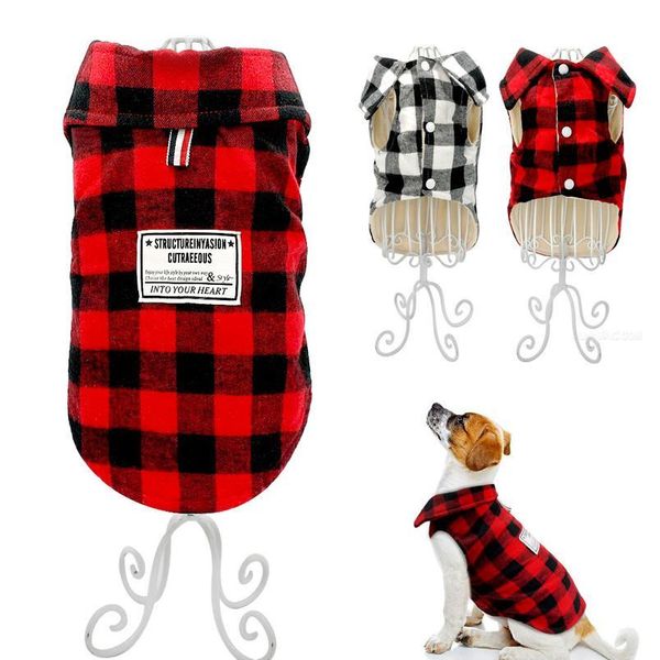

winter dog clothes soft plaid chihuahua pug french bulldog clothes pet puppy clothing jacket for small medium dogs cost sqcidg