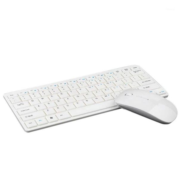 

keyboard mouse combos 2.4g wireless & mini multimedia combo set for notebook lapcomputer tv office supplies white1