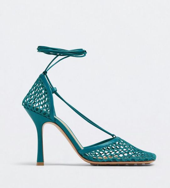 

sparkle stretch sandals women high heels designer luxury parties outdoor shoes summer nappa leather thin straps wrapped ankle buckle padded, Black