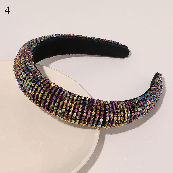 

fashion shiny rhinestone beaded wide headband women thick sponge head hoop full crystal hairband turban female hair accessories q sqcjqh
