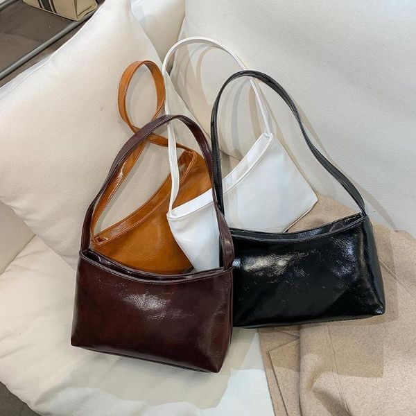 

handbags delicate design simple pure color women shoulder bag leather totes retro travel daily handbag
