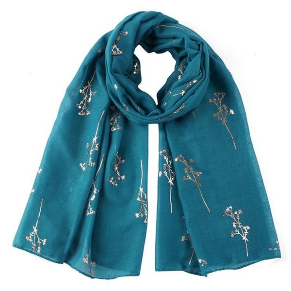 

scarves women fashion ladies scarf leaves wrap silk shawl long travel 2021 spring winter men all-match, Blue;gray