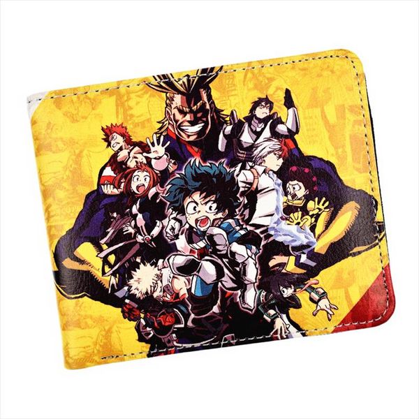 

дизайнер wallet комиксы my hero academia кошелек с zip coin карманный drop shipping высокое качество, Red;black