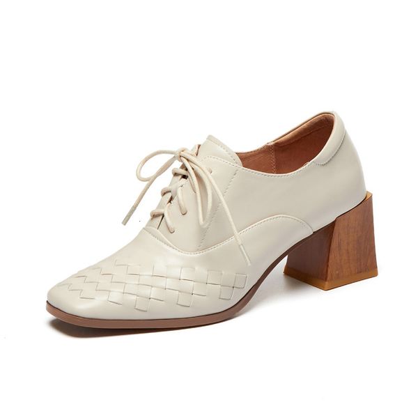 

live 2021 new large 34-42 fashion lace up to high heels women's spring two colors only shoes aobw, Black