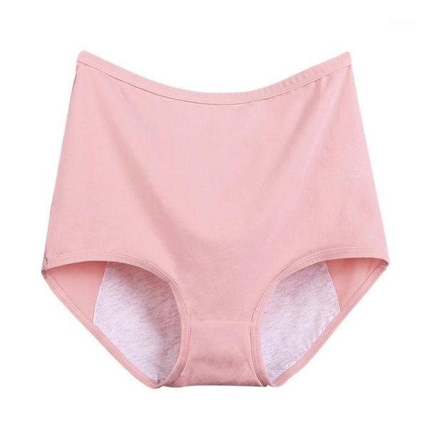 

women menstrual panties underwear physiological cotton breathable period leak proof high waist warm female briefs plus size1, Black;pink