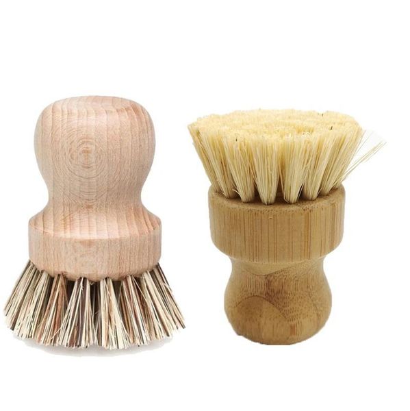 

in stock wooden dishwashing brush for kitchen cleaning pot brush natural cleaning supplies wmtkjy hx_pack