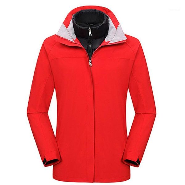 

clothes coat parkas women's winter long fashion outdoor three-in-one two-piece mountaineering down liner solid coat ladies1, Black