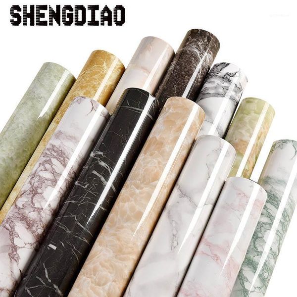 

3m/5m/10m waterproof pvc imitation marble pattern stickers self-adhesive wallpaper window sill wardrobe cabinet table renovation1