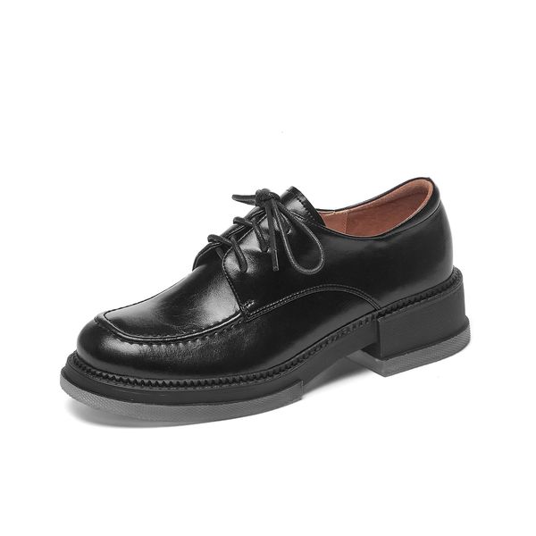 

women natural 2021 pumps plus size 22-26cm upper + pigskin lining women's classic plaza toe black lace shoes 0w08