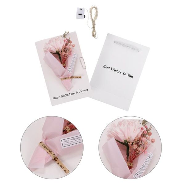 

greeting cards 1 set card exquisite diy festival dried flower blessing