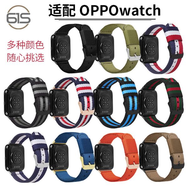 

61s suitable for oppo smart bracelet high grade nylon canvas watch with 41 / 46mm instant h