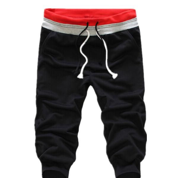 

men's shorts men run jogging harem pants cropped trousers fashion brand fitness sweatpants mens summer male bermuda homme, White;black