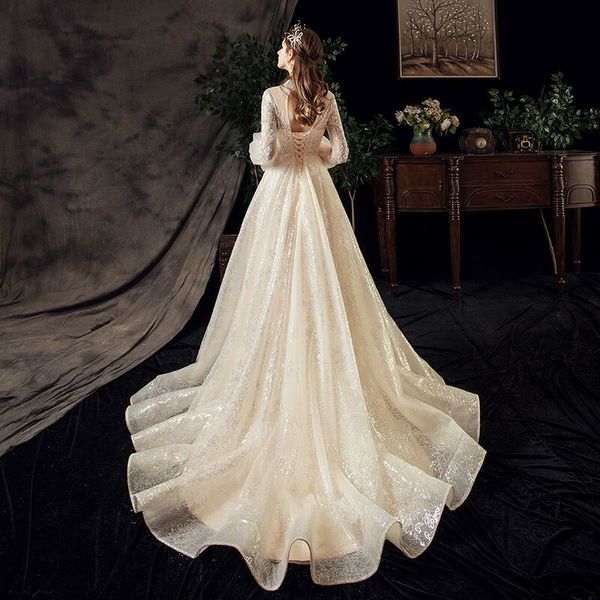 

2021 new dress low-cut v dressed as a wedding gown wb56, Blue;red