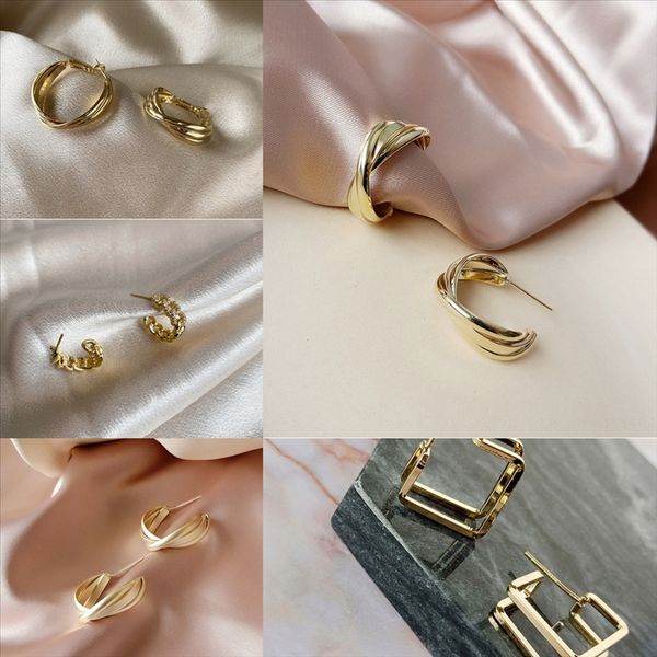 

3yi random mix fashion earring earrings stylelot earringsearrings new fashion zirconia dress evening, Golden