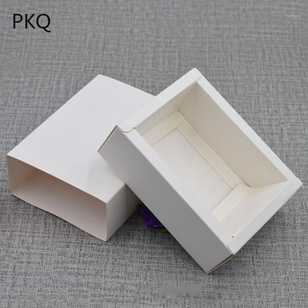 

8.3x8.3x3.2cm small drawer box white handmade soap box cardboard candy packaging jewelry craft boxes 10 pcs1