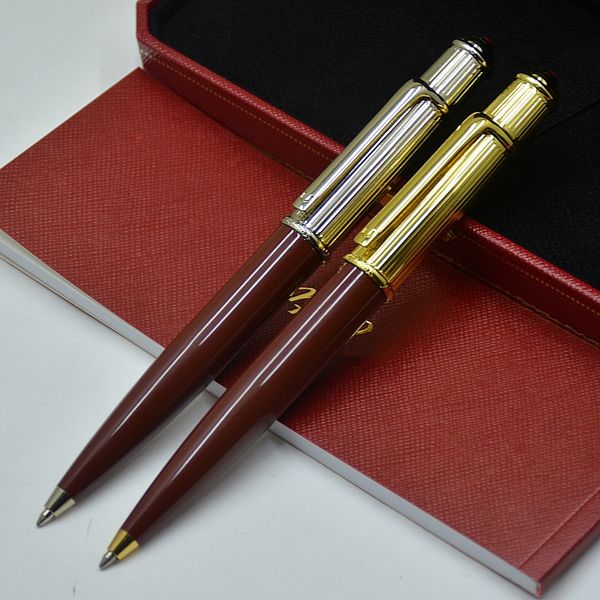 

14 choices metal ball pen with gold silver clip ca brands ballpoint pen business office writing stationery supplies smooth refill gift pens, Blue;orange