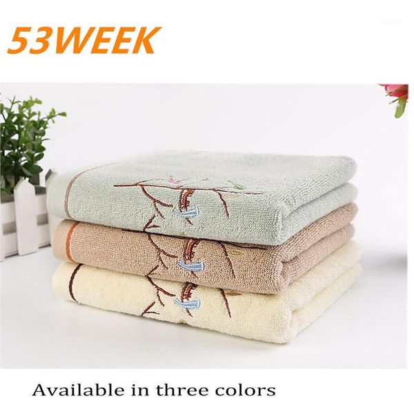 

household wash towel, 100% cotton. wash towel. there is white. brown. blue. gold point machine embroidery1