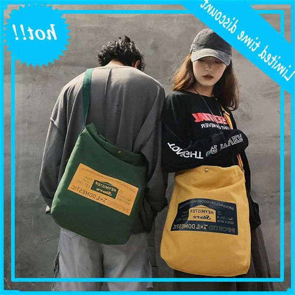 

chaokufeng canvas fashion lovers' one shoulder slanting women's hand bag