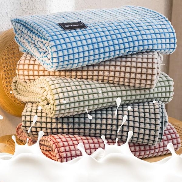 

blankets solid striped blanket flannel super soft warm fluffy bed linen bedspread for sofa bedroom decor portable car travel