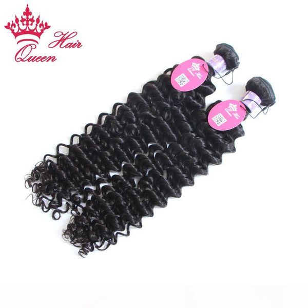 

queen hair products 1pc lot malaysian virgin hair deep wave curly style human hair extenstions ing, Black