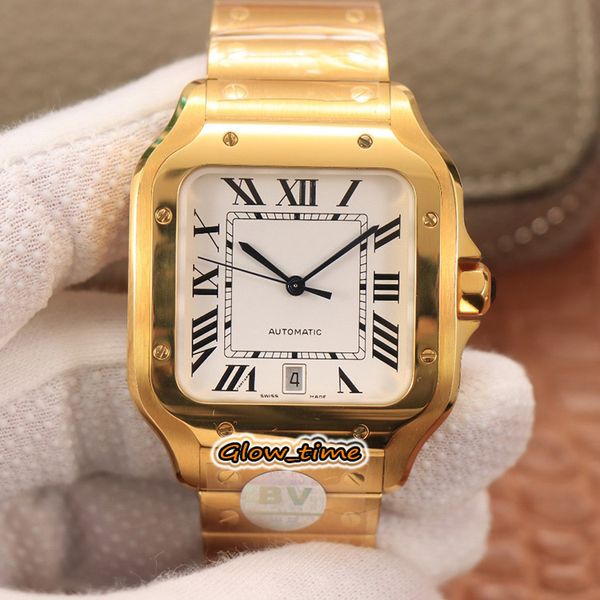 

new version bvf wgsa0010 white dial miyota 9015 automatic womens watch sapphire 18k gold case smartlink quickswitch strap lovers watches, Slivery;brown