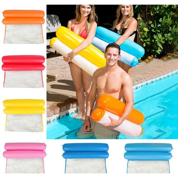

swimming 13073cm pvc inflatable floating water hammock portable waterproof lazy air beach bed lounge chair for swimming pool f wmtwtu