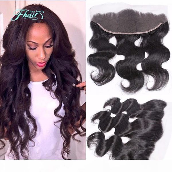 

13x4 ear to ear full base lace frontal closure brazilian body wave lace frontals with baby hair human hair frontal, Black;brown