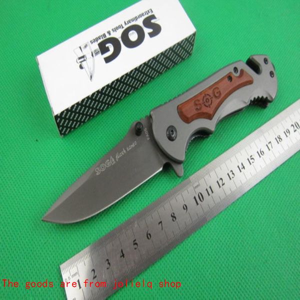 

folding titanium fa05 knife tactical 3cr13mov flipper sog 57hrc wood handle outdoor camping hunting survival pocket knife utility qynf fnpt