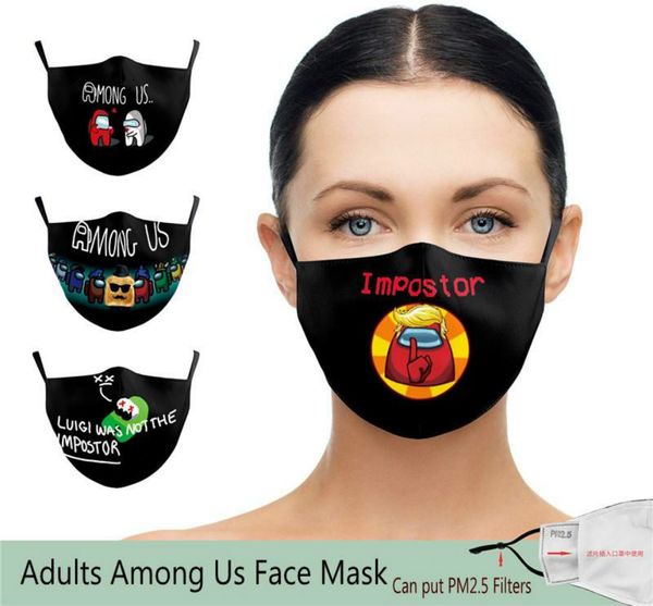 

new among us games designer face mask printing polyester fabric face mask with adjustable cord mouth cover maskfy9315