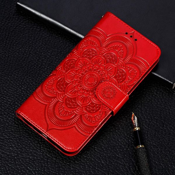 

for galaxy s20 ultra mandala embossing pattern horizontal flip leather case with holder card slots wallet p frame lanyard