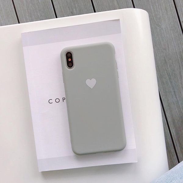 

candy color phone case для iphone 6 6s 7 8 plus x xr xs max case love сердце силиконовые крышки для iphone wmtymz hwjh
